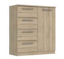 Komoda ZENOBI 1D4S š.79 cm, dub sonoma Komoda ZENOBI 1D4S š.79 cm, dub sonoma