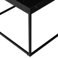 Odkládací příruční stolek CT-V2004 BK MDF černý mramor, kov černý matný lak (4)