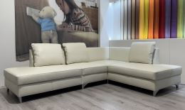 Grenada kůže Milano 2101 tmavě bílá a polštáře od modelu Havaj (10)