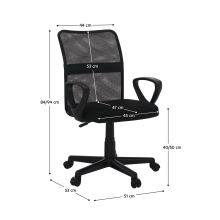 Kancelářská židle REMO 3 NEW síťovina černá