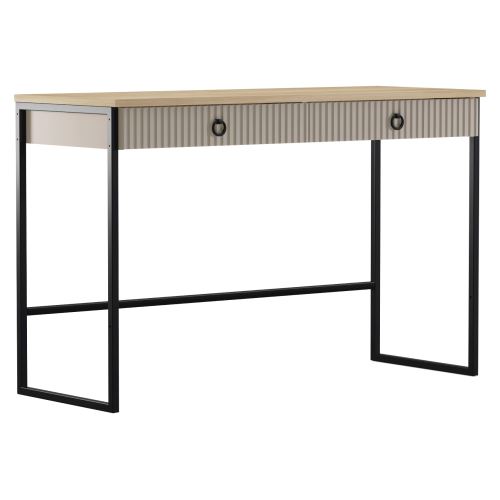 Toaletní stolek, šedohnědá Taupe/dub silverjack, DOMCA 2S