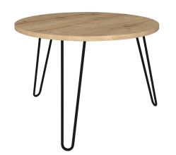 Konferenční stolek RUMA 60x60 cm, lamino dezén sapphire, kov černý matný lak