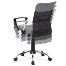 Dětská kancelářská židle KA-V202 GREY látka šedá/síťovina černá, VÝPRODEJ