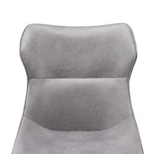 Jídelní židle TABITA látka světle šedá a tmavě šedá, kov černý matný lak