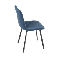 Jídelní židle DCL-973 BLUE4 sametová látka modrá, kov černý lak mat (22)
