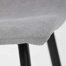 Jídelní židle DCL-964 GREY2 látka šedá, kov černý matný lak