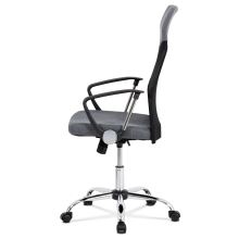 Kancelářská židle KA-E301 GREY, látka šedá, síťovina černá