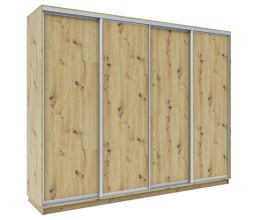 Šatní skříň s posuvnými dveřmi SIGMA 280 cm, dub artisan