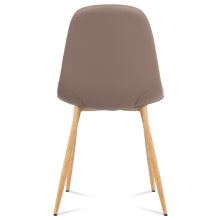 Jídelní židle CT-391 CAP2 látka a ekokůže cappuccino, kov dub
