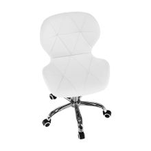 Kancelářská židle ARGUS NEW ekokůže bílá, kov chrom