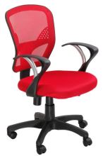 Dětská otočná židle ZK23 EBBY látka a síťovina červená