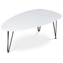 Konferenční stolek AF-3014 WT, 120x67 cm, v.46 cm, MDF bílý mat, kov černý lak mat