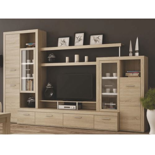 Obývací stěna ATLANTIS new 312 cm, dub sonoma