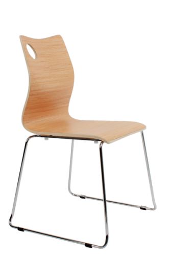 Jídelní stohovatelná židle Z300 Dáša, buková překližka, kov chrom