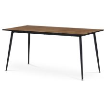 Jídelní stůl AT-686 OAK, 160x80 cm, deska MDF, dýha divoký dub, kov černý lak mat