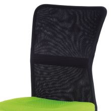 Dětská otočná židle KA-2325 GRN síťovina černá, síťovaná látka zelená