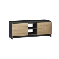 Botník DRACO 110 cm, lamino antracit a dub (3)