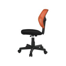 Dětská otočná židle, oranžová / černá, MESH