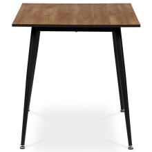 Jídelní stůl AT-682 OAK, 120x75 cm, deska MDF, dýha divoký dub, kov černý lak mat