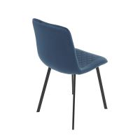 Jídelní židle DCL-973 BLUE4 sametová látka modrá, kov černý lak mat (21)