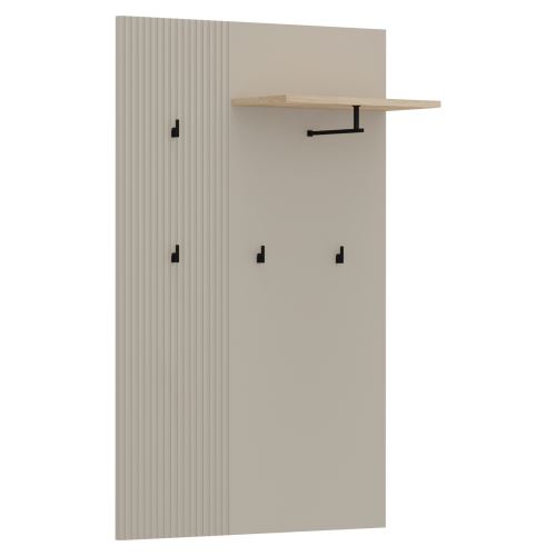 Věšákový panel 85, šedohnědá Taupe/dub silverjack, DOMCA