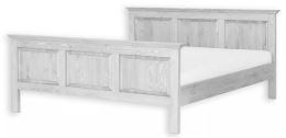Rustikální postel POPRAD WHITE ACC02 200x200 cm:bílý vosk