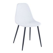 Jídelní židle TEGRA TYP 2 plast bílý, kov černý