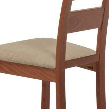 Jídelní židle BC-2603 TR3 masiv buk, barva třešeň, látka béžová