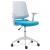 Dětská kancelářská židle KA-R202 BLUE látka modrá a bílý plast