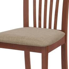 Jídelní židle BC-3950 TR3 masiv buk, barva třešeň, látka krémová