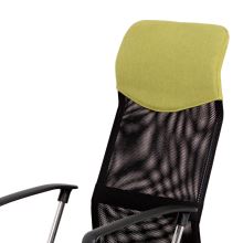 Kancelářská židle KA-E301 GRN, látka zelená, síťovina černá