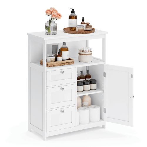 Komoda AUK-E1154 WT MDF barva bílá