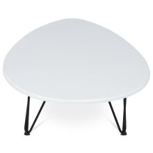 Nízký konferenční stolek AF-3013 WT, 94x69 cm, v.25 cm, MDF bílý mat, kov černý lak mat