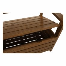Zahradní dřevěná lavička DILKA 124 cm, hnědá