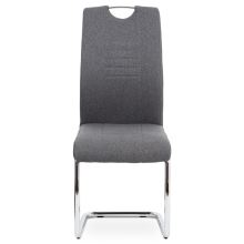 Jídelní židle DCL-405 GREY2 látka a ekokůže šedá, chrom