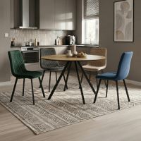 Jídelní židle DCL-973 CAP4 sametová látka cappuccino, kov černý lak mat (1)