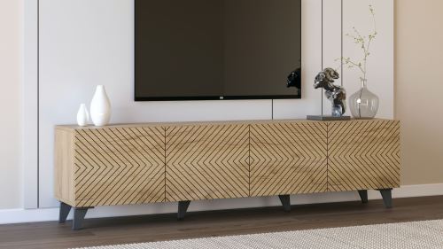TV stolek LERDA typ 2, šířka 200 cm, dub artisan