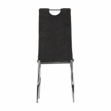 Jídelní židle OLIVA NEW látka hnědo-šedá, kov chrom