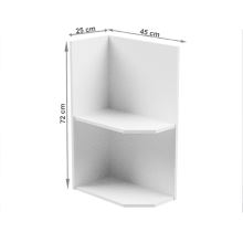 Spodní skříňka, bílá, levá, AURORA D25PZ