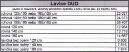 Jídelní lavice DUO rovná, český výrobek
