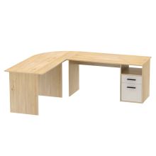 Rohový PC stůl MAURUS new MA11 dub artisan a kašmír