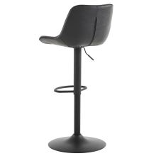 Barová židle AUB-714 BK ekokůže černá, kov černý lak mat