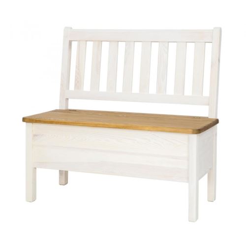 Rustikální lavice POPRAD WHITE SIL14A 150 cm:bílý vosk