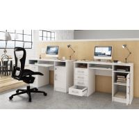PC stůl B9 NEW 123,5 cm, matná bílá (3)