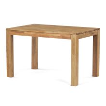 Jídelní stůl DS-H120 DUB, 120x80 cm, masiv dub bílý olejovaný