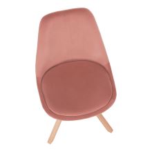 Jídelní židle SABRA sametová látka Velvet růžová, buk