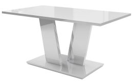 Jídelní stůl TROYA 160x90 cm, bílá lesk