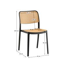 Stohovatelná židle RAVID TYP 1 plast černý a béžový