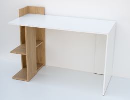 Pracovní stůl OMENA SHELF, barva sonoma/bílá