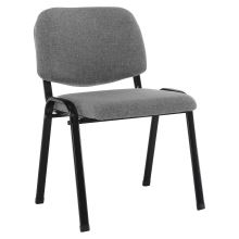 Kancelářská konferenční židle ISO 2 NEW látka šedá, kov černý lak